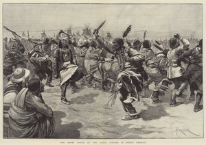 La danza degli spiriti degli indiani Sioux in Nord America